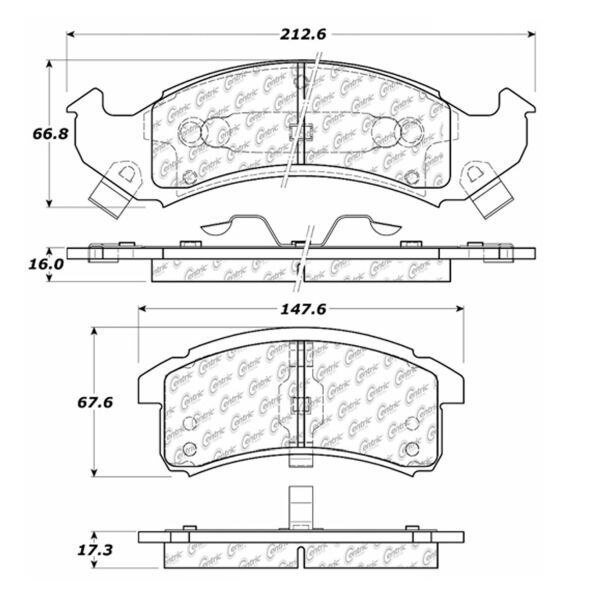 Posi-Quiet Ceramic Pad, 105.06230, Centric Parts, Mfr#: 105.06230